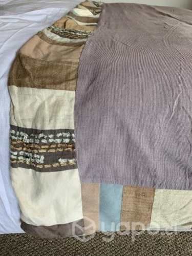 Piecera cotele con ruedo en patchwork