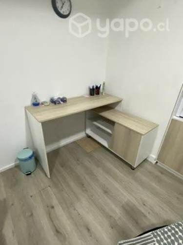 Escritorio en L nuevo nogal blanco con o sin silla