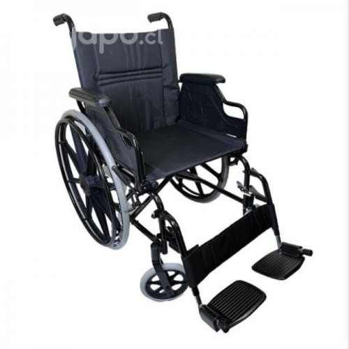 Silla de ruedas esmaltada negra