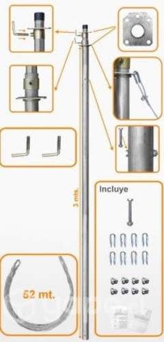 Mastil Telescopico 6mt