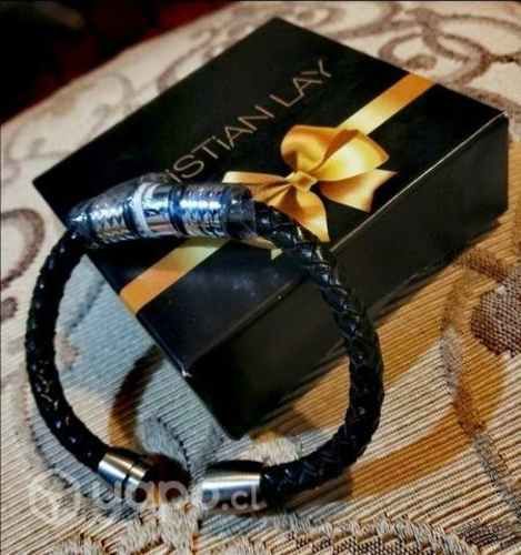 Pulsera Cierre Imán De Cuero Y Acero