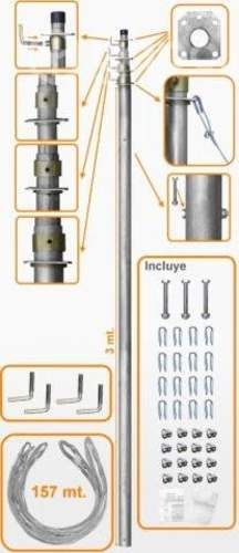 Mastil Telescopico 12mt