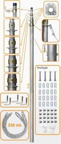 Mastil Telescopico 15mt