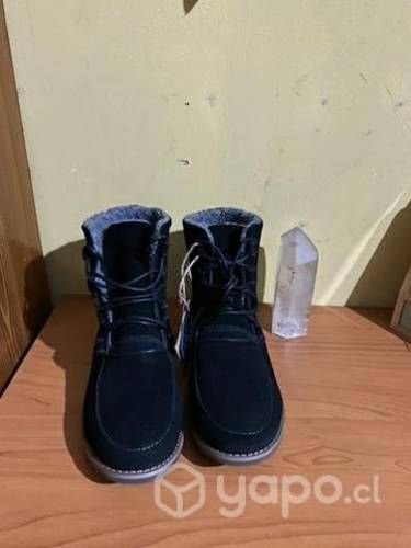 Botin cuero negro 37