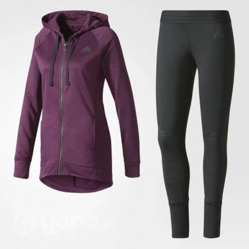 Cyber conjunto poleron con capucha y calzas mujer