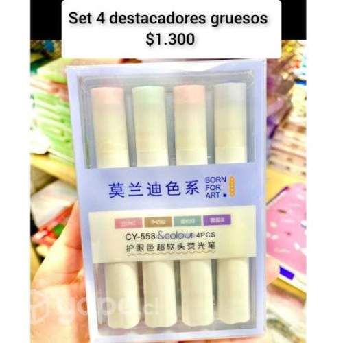 Set 4 destacadores gruesos