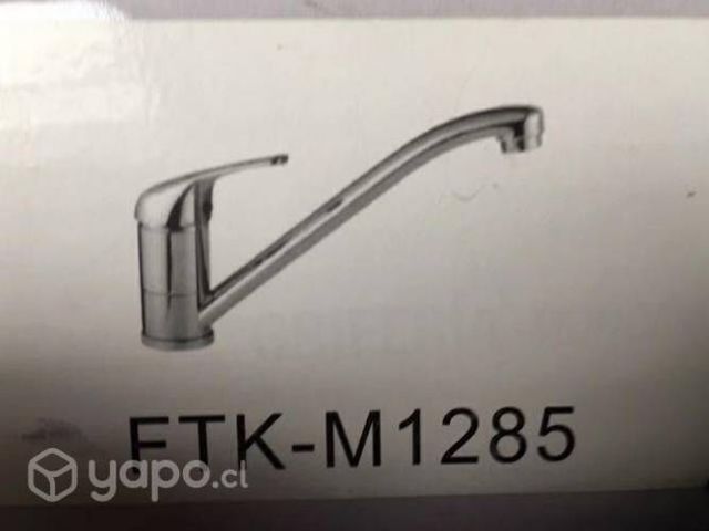 Grifería monomando larga para lavaplatos doble