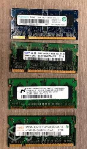 Memoria RAM Notebook 512MB PC2-5300S