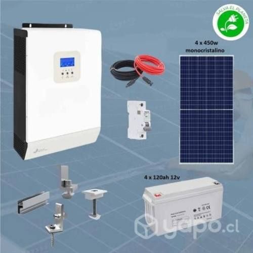 Kit solar 3000w híbrido alta eficiencia mppt plus