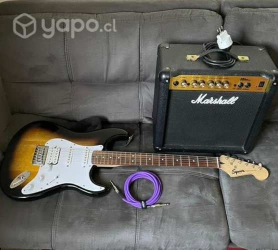 Guitarra electrica + amplificador y cable