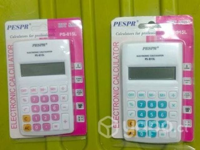 Calculadoras electrónicas básicas teclado a color