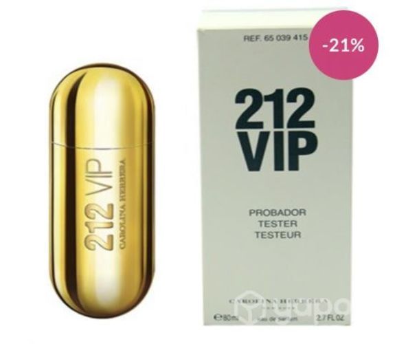 Tester 212 Vip de Carolina Herrera Edp 80ml Mujer