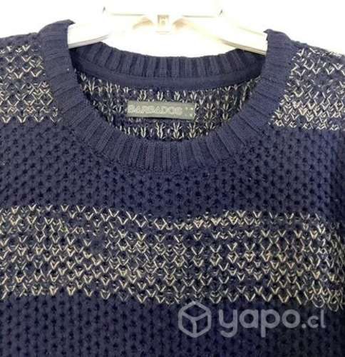 Chaleco 20%Lana Marca Barbados Talla L Azul y Otro