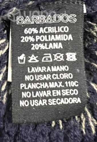Chaleco 20%Lana Marca Barbados Talla L Azul y Otro