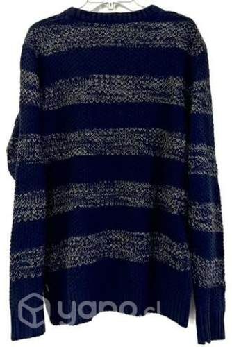 Chaleco 20%Lana Marca Barbados Talla L Azul y Otro