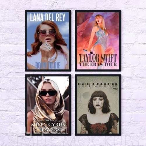 Pack 4 Póster Cuadros Decorativos DIVAS 34x45 cm