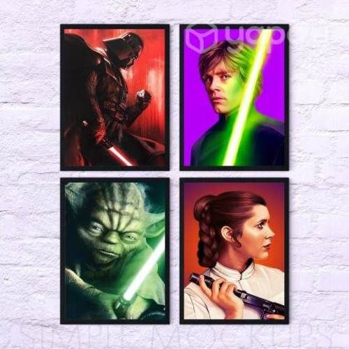 Pack 4 Póster Cuadros Decorativos STAR WARS 34x45