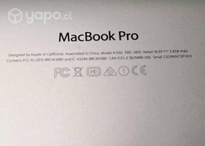 MACBOOK PRO Mod A1502