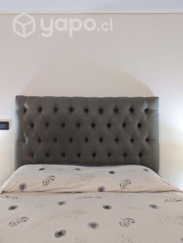 Respaldo de cama botoné 2 plazas