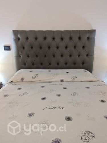 Respaldo de cama botoné 2 plazas