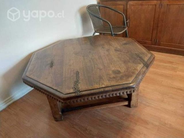 Mesa de centro de madera noble