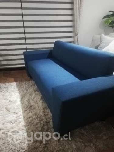 Sofá 3 cuerpos azul petroleo