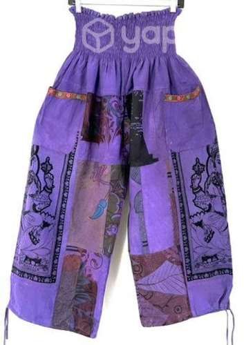 Pantalón Con Bolsillos Hindú Talla L/xl Morado