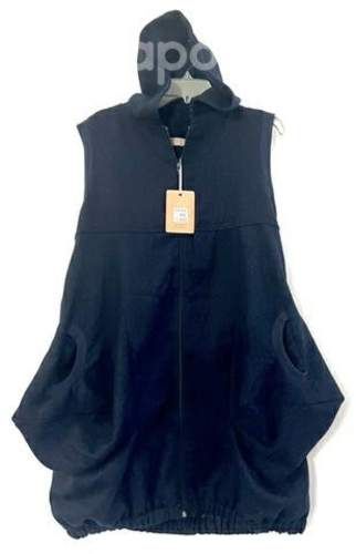 Chaqueta Sin Manga Con Gorro Marca Mor Azul