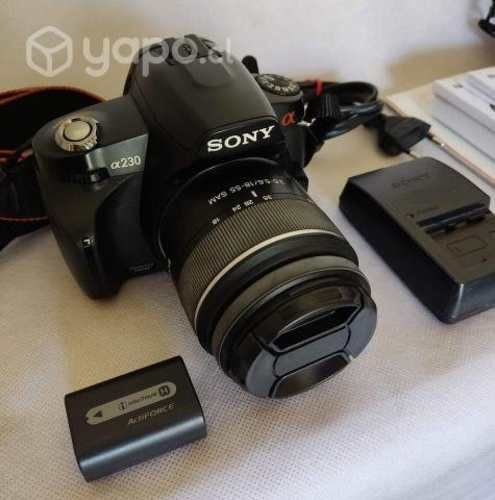 Cámara Sony Alpha230 + Lente Sony 1855 mm + Bolso