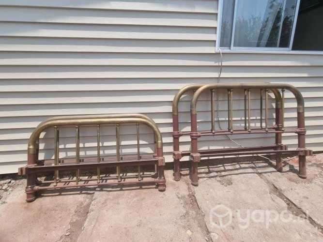 Catres de bronce antiguos vintage 2 unidades