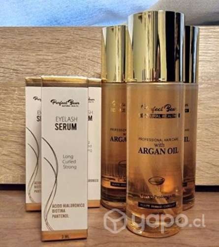 Serum de pestañas y aceite de argan cabello