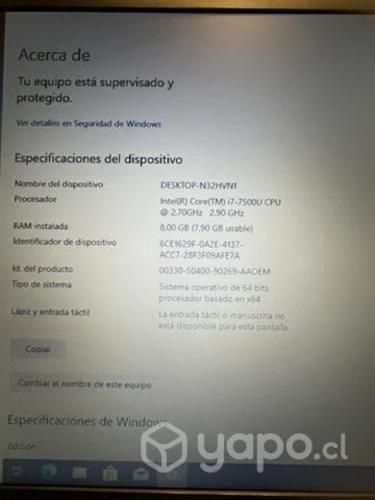 HP Probook 440 G4, i7 7ma, 8GB RAM, SSD 240GB