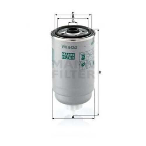 Filtro de Combustible Mann Filter WK842/2