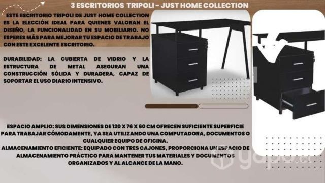 3 Escritorios Tripoli de Just Home Collection