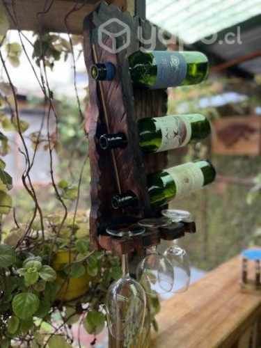 Repisa porta vinos y copas