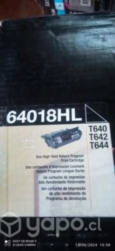 Toner Lexmark 64018hl black original de alta