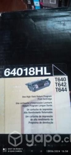 Toner Lexmark 64018hl black original de alta