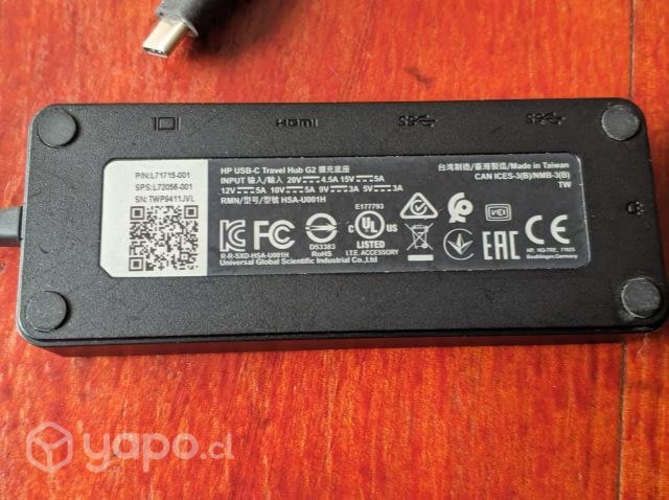 Hub USB HP Travel Hub G2, USB-C a VGA, HDMI