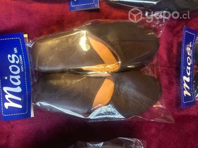Zapatilla descanso 100% cuero