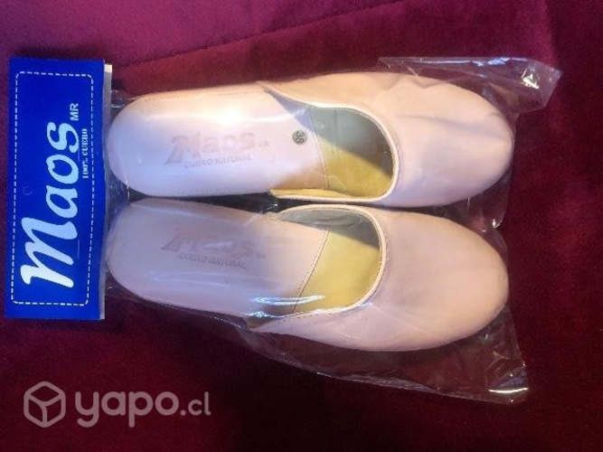 Zapatilla descanso 100% cuero