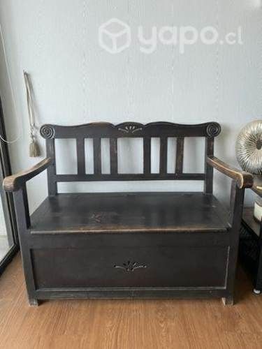 Sofa 2 cuerpos madera baúl