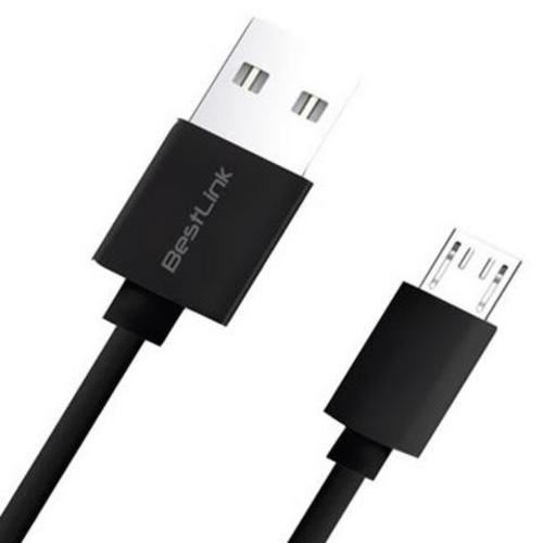 Cable micro usb a usb 2 mts. negro