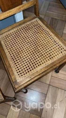 2 sillas de madera y enjuncado precio x unidad