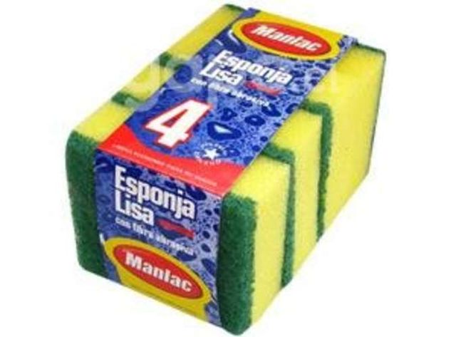 Esponja bonobril lisa x 4 un manlac