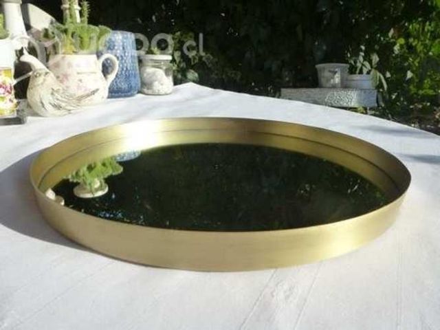 Bandeja Dorada Espejo