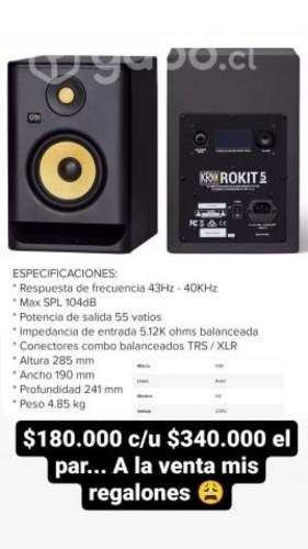 Parlantes Monitores Krk Rotik 5&quot; El Par