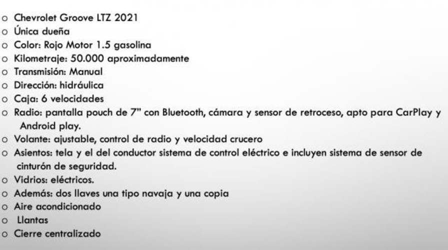 Chevrolet groove 2021