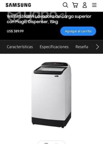 Lavadora Samsung 15KG