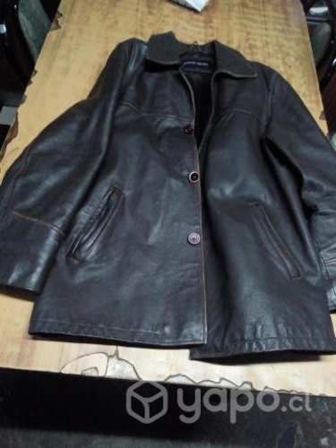 Abrigo cuero excelente estado