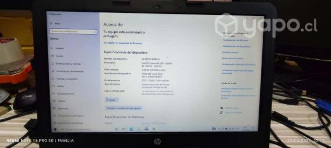 Notebook hp 14_am071la